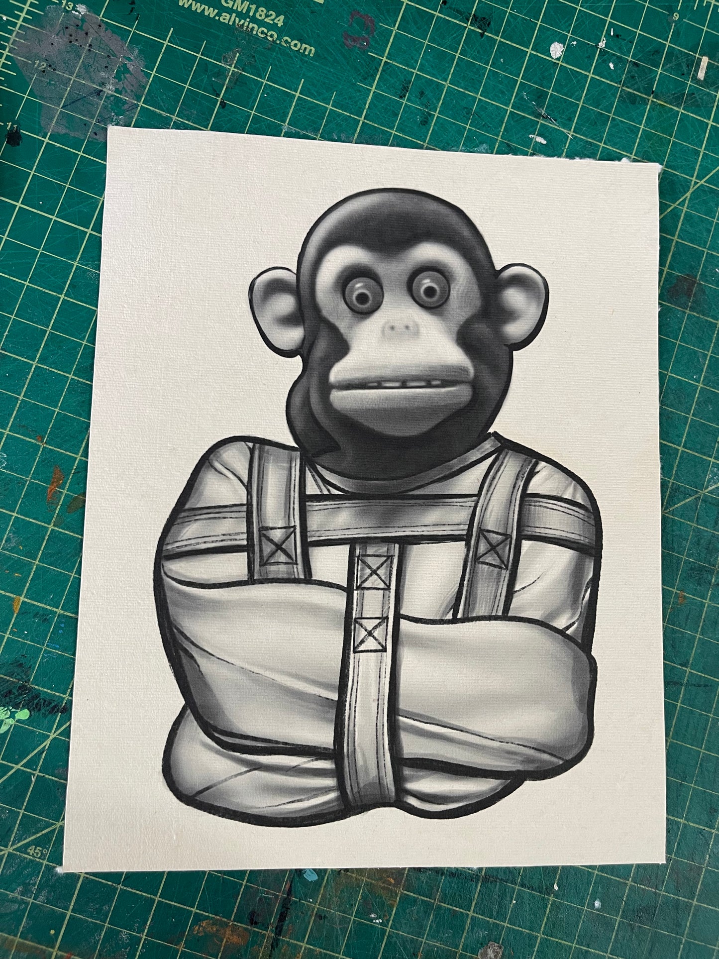 Crazy print, 8x10in