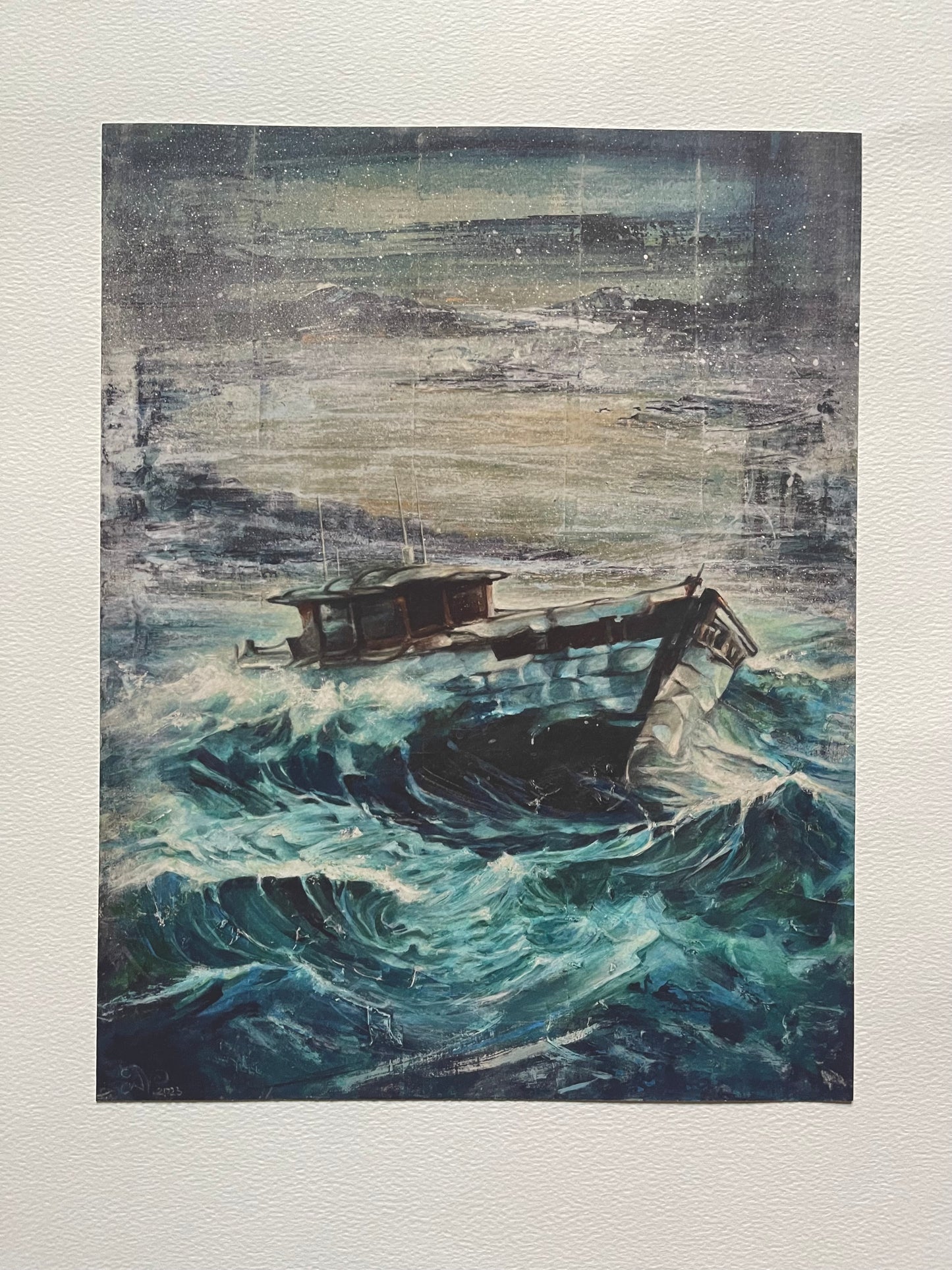 Ship print, 11x14in