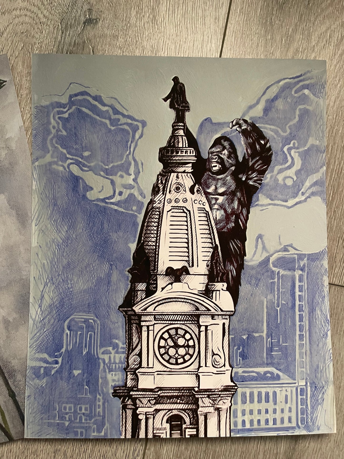 City hall, 8x10in print