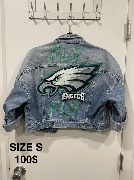 Cropped Eagles jacket, size S