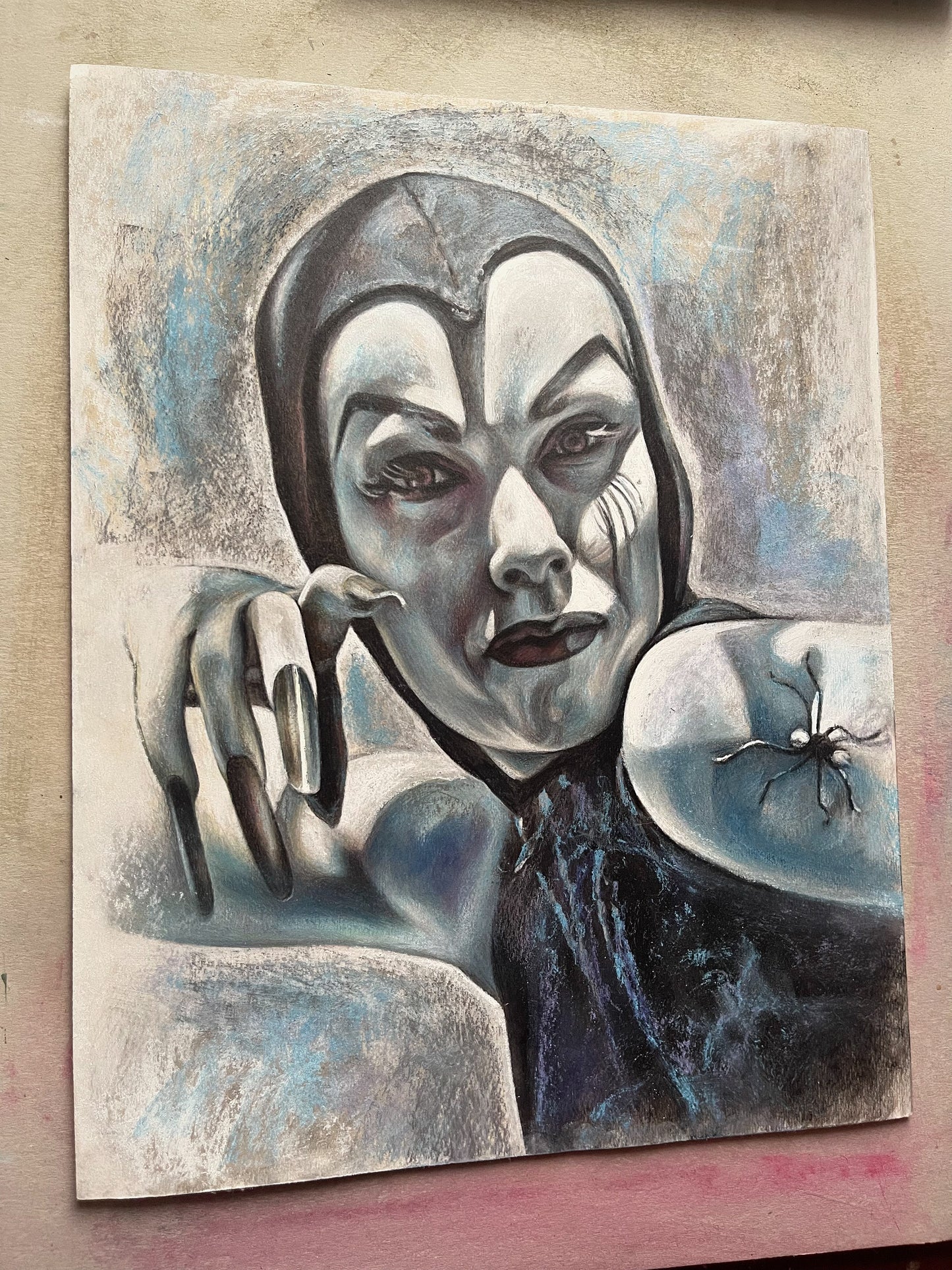 Vampira, original drawing, 11x14in