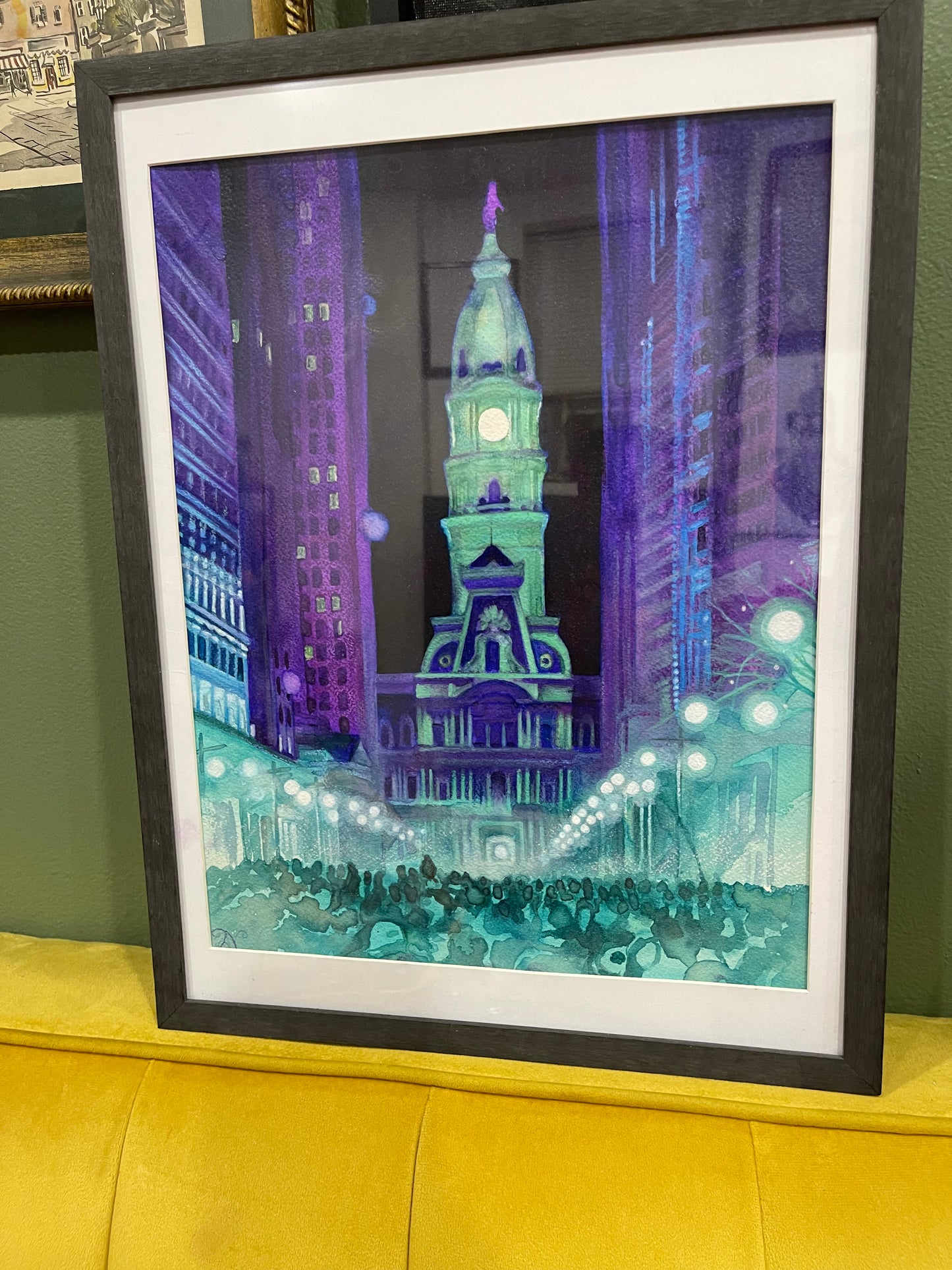 City hall, framed 11x14in