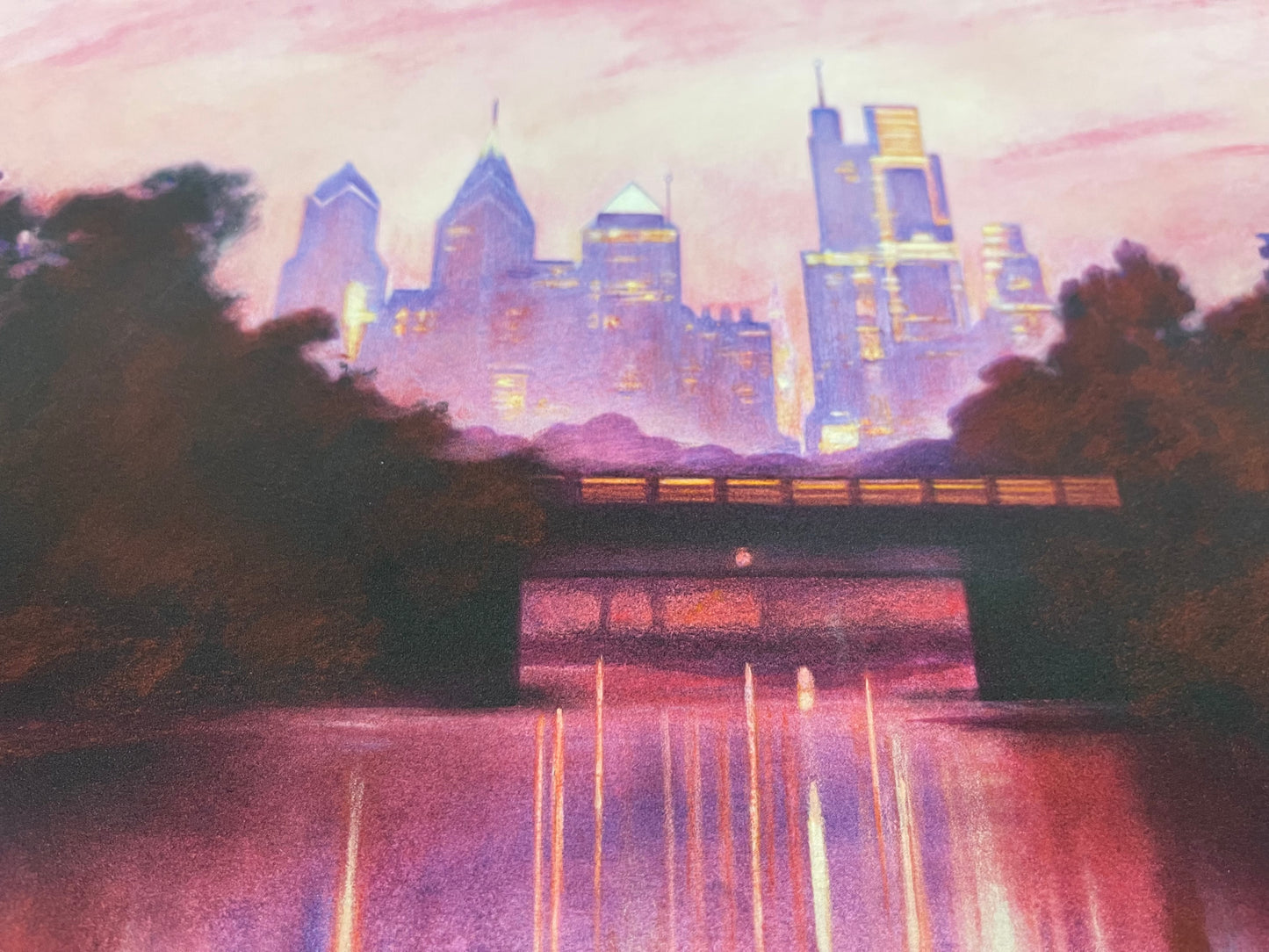 Philly skyline print, 8x10in