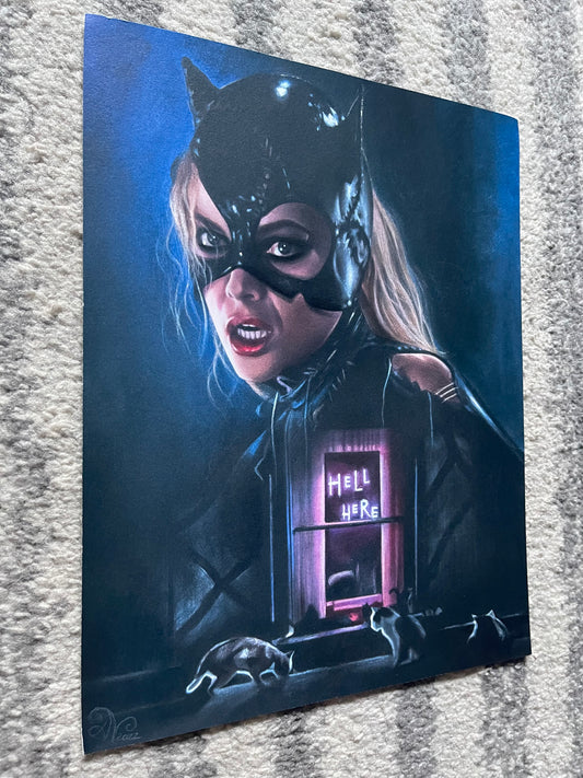 Catwoman print, 8.5x11in
